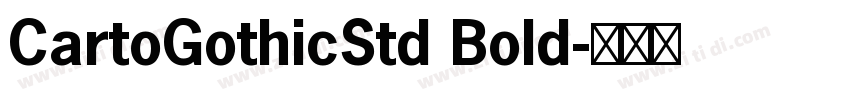 CartoGothicStd Bold字体转换